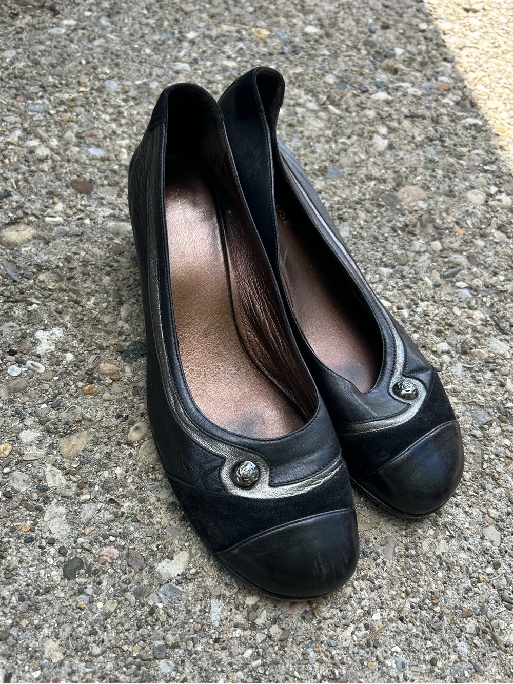 Taryn Rose Women's Leather Wedge Heels Size 10 | EU 40 Black Artsy